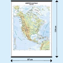 America Nord carta murale scolastica MS05PL Belletti