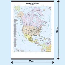 America Nord carta murale scolastica MS05PL Belletti