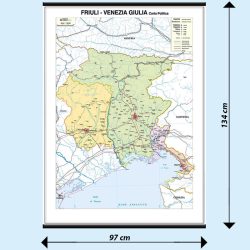 Friuli Venezia Giulia carta murale scolastica MS18PL Belletti