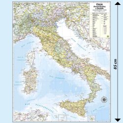 Italia amministrativa stradale carta murale M06P Belletti