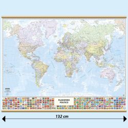 Mondo con bandiere carta murale M09PL Belletti
