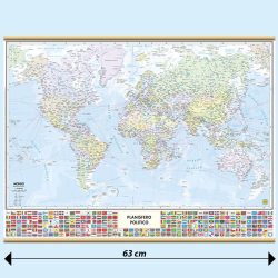 Mondo politica con bandiere carta murale Belletti M15PP