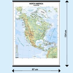 North America carta murale scolastica MS44PL Belletti
