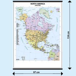North America carta murale scolastica MS44PL Belletti
