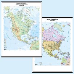North America carta murale scolastica MS44PL Belletti