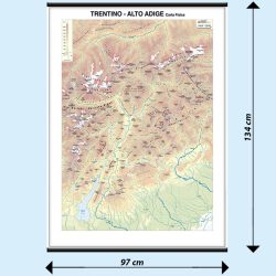 Trentino Alto Adige carta murale scolastica MS29PL Belletti